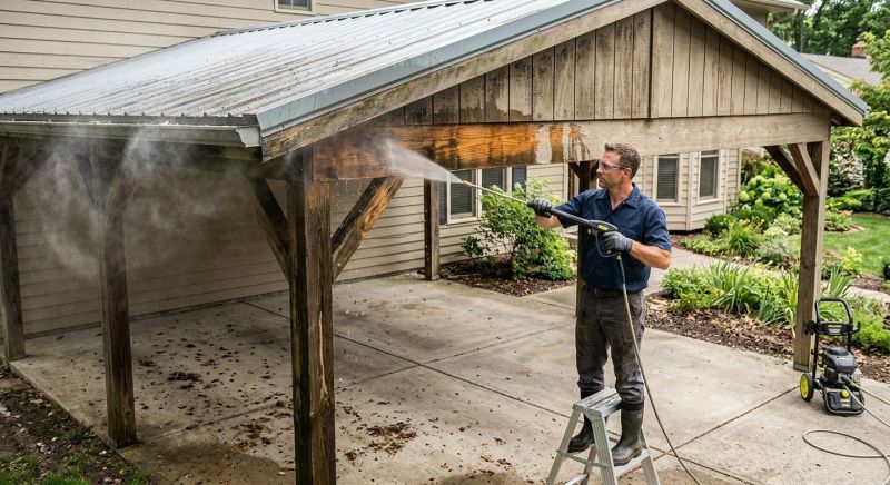 Carport Pressure Washing Service